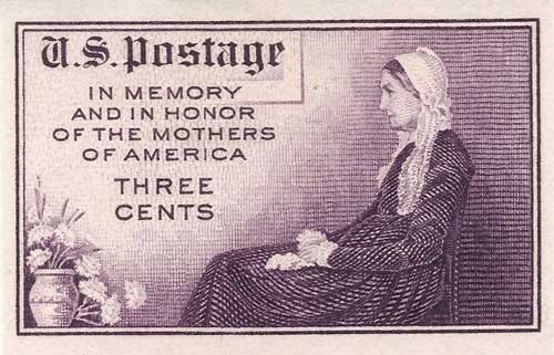 美国第一套母亲节纪念邮票